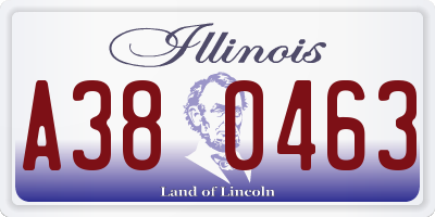 IL license plate A380463