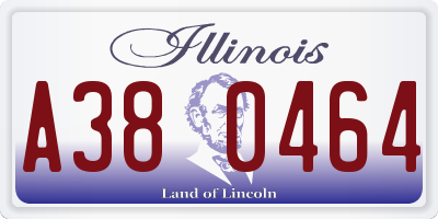 IL license plate A380464