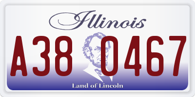 IL license plate A380467