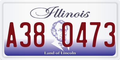 IL license plate A380473