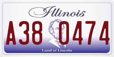 IL license plate A380474