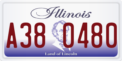 IL license plate A380480