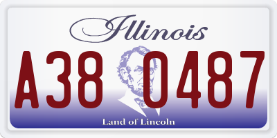 IL license plate A380487