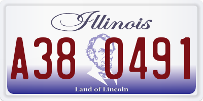 IL license plate A380491