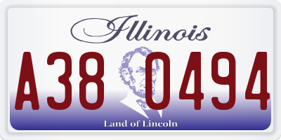 IL license plate A380494