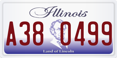 IL license plate A380499