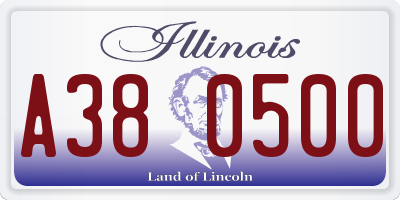 IL license plate A380500