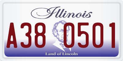 IL license plate A380501