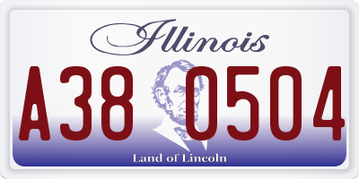 IL license plate A380504