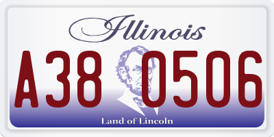 IL license plate A380506