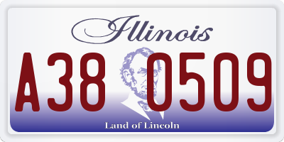 IL license plate A380509