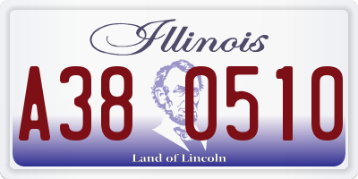 IL license plate A380510