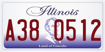 IL license plate A380512