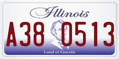 IL license plate A380513