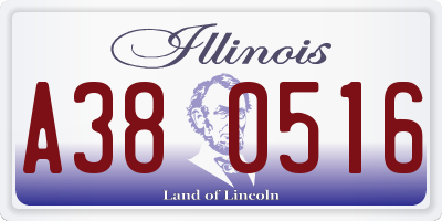 IL license plate A380516