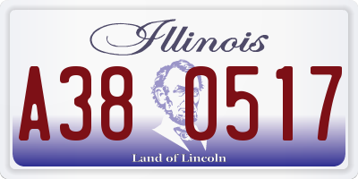 IL license plate A380517