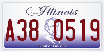 IL license plate A380519