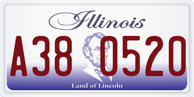 IL license plate A380520