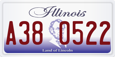 IL license plate A380522