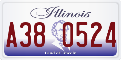 IL license plate A380524