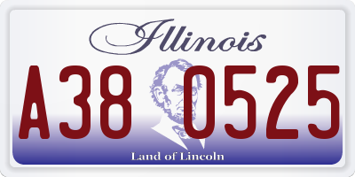 IL license plate A380525