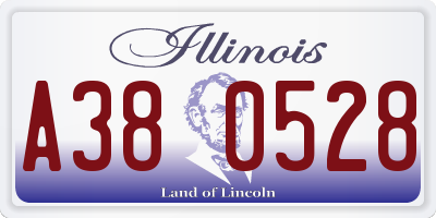 IL license plate A380528