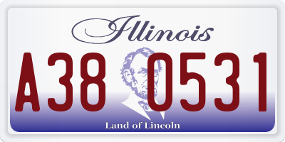 IL license plate A380531