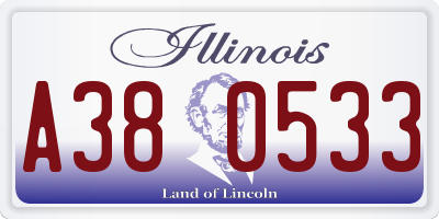 IL license plate A380533