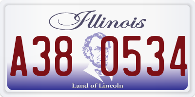 IL license plate A380534