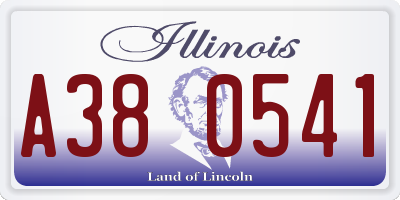 IL license plate A380541