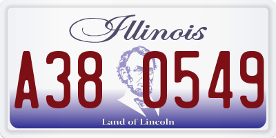 IL license plate A380549