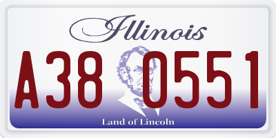 IL license plate A380551