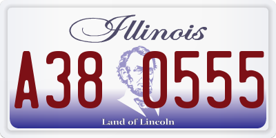 IL license plate A380555