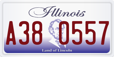 IL license plate A380557