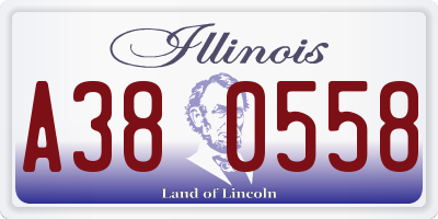 IL license plate A380558