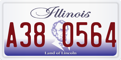 IL license plate A380564