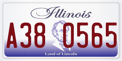 IL license plate A380565