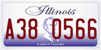 IL license plate A380566