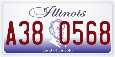 IL license plate A380568