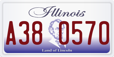 IL license plate A380570
