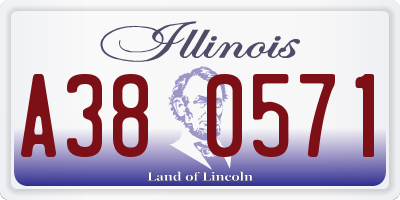 IL license plate A380571