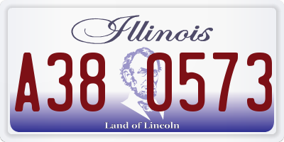IL license plate A380573
