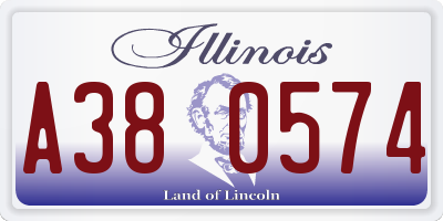 IL license plate A380574