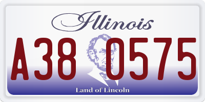 IL license plate A380575