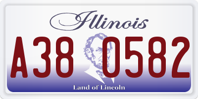 IL license plate A380582