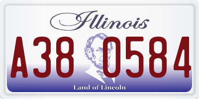 IL license plate A380584