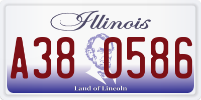 IL license plate A380586