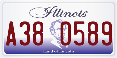 IL license plate A380589