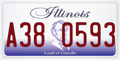 IL license plate A380593