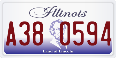 IL license plate A380594